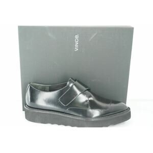 Vince Black Leather Arden Monk Strap Creeper Loafer Size 6.5 NIB